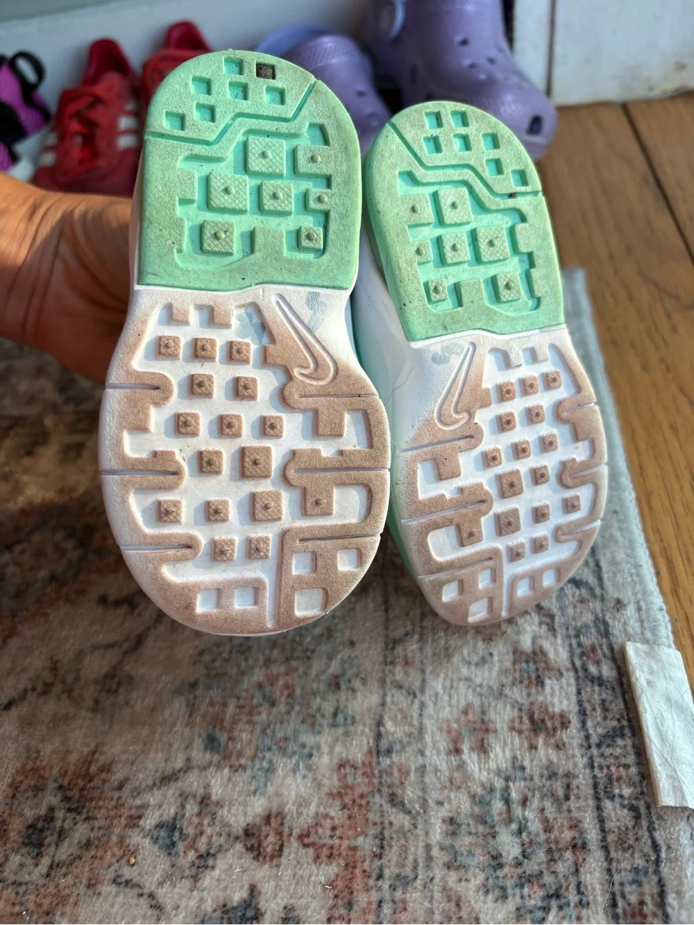 5C Toddler Nike Air Kids Mint Green Mesh Lace Up Sneakers